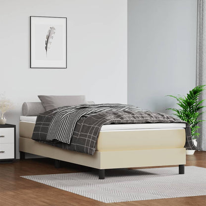 Struttura Letto A Rete A Molle In Similpelle Crema