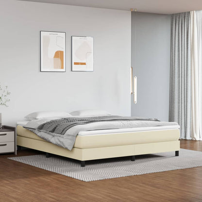Struttura Letto A Rete A Molle In Similpelle Crema