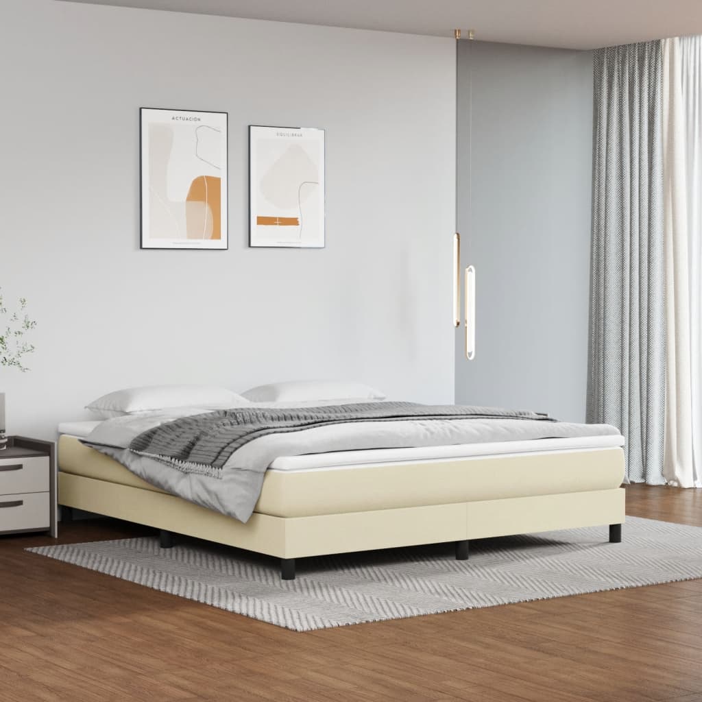 Struttura Letto A Rete A Molle In Similpelle Crema
