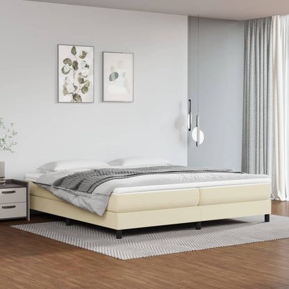 Struttura Letto A Rete A Molle In Similpelle Crema