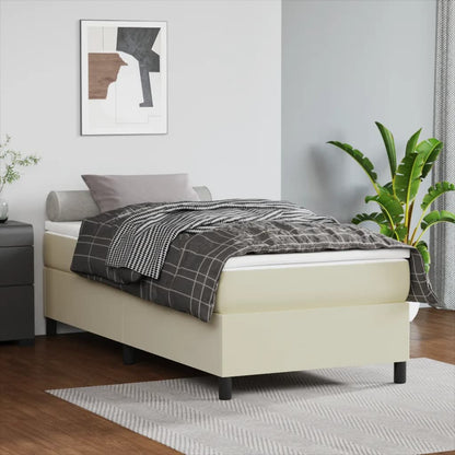 Struttura Letto A Rete A Molle In Similpelle Crema