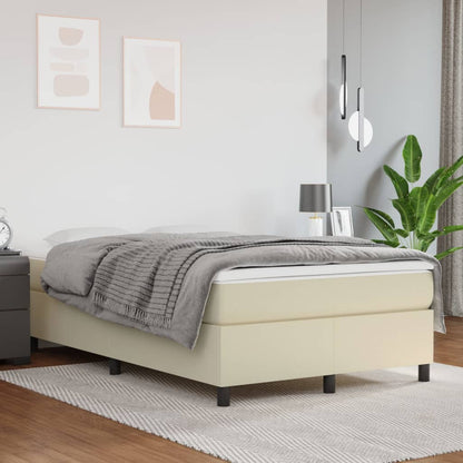Struttura Letto A Rete A Molle In Similpelle Crema