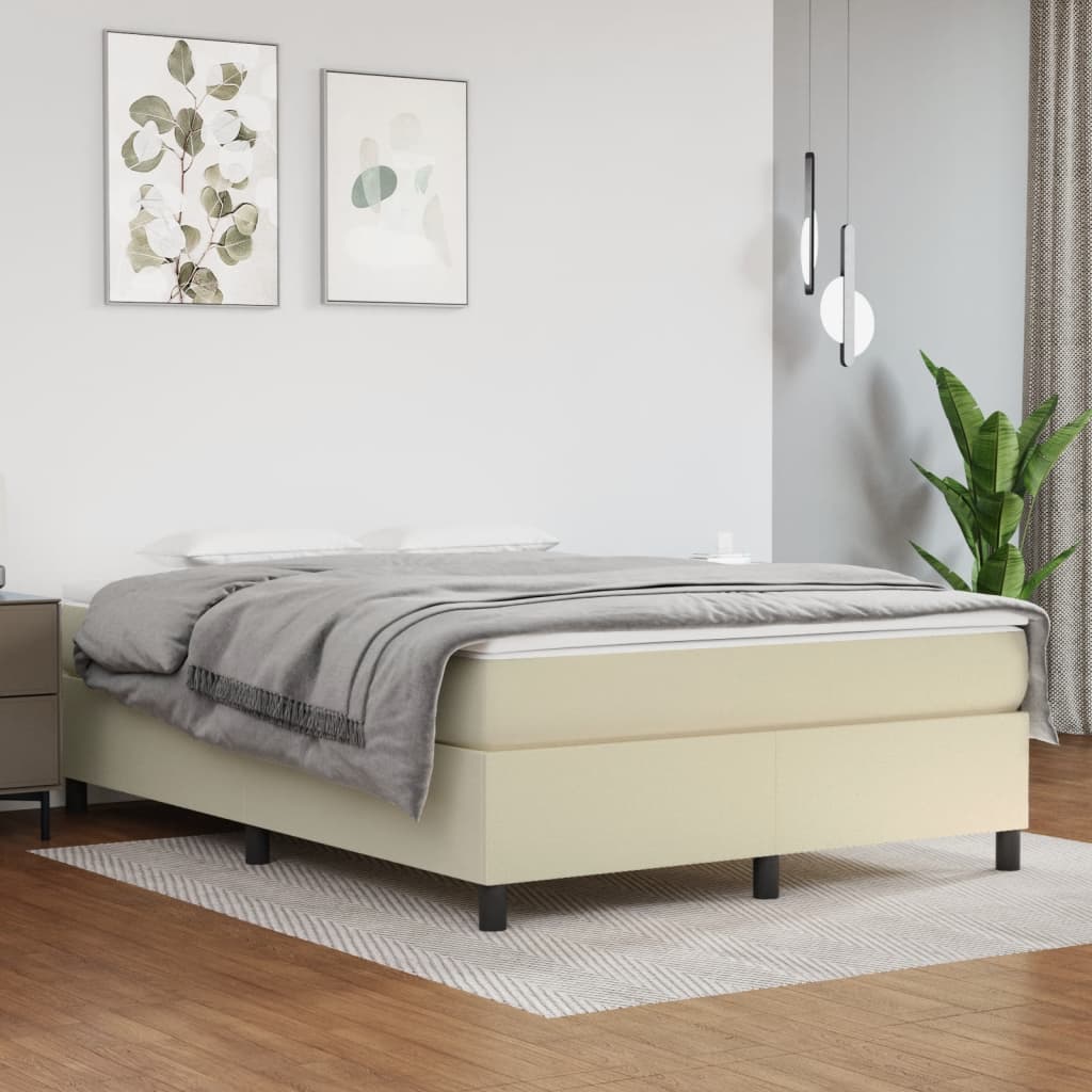 Struttura Letto A Rete A Molle In Similpelle Crema