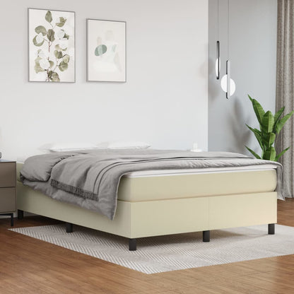 Struttura Letto A Rete A Molle In Similpelle Crema