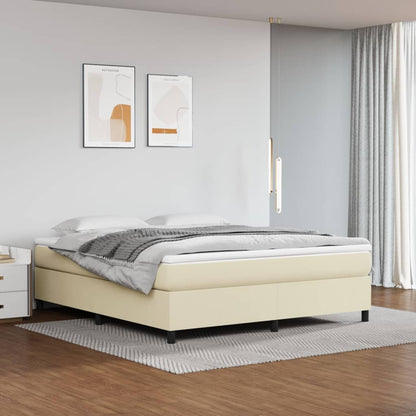 Struttura Letto A Rete A Molle In Similpelle Crema