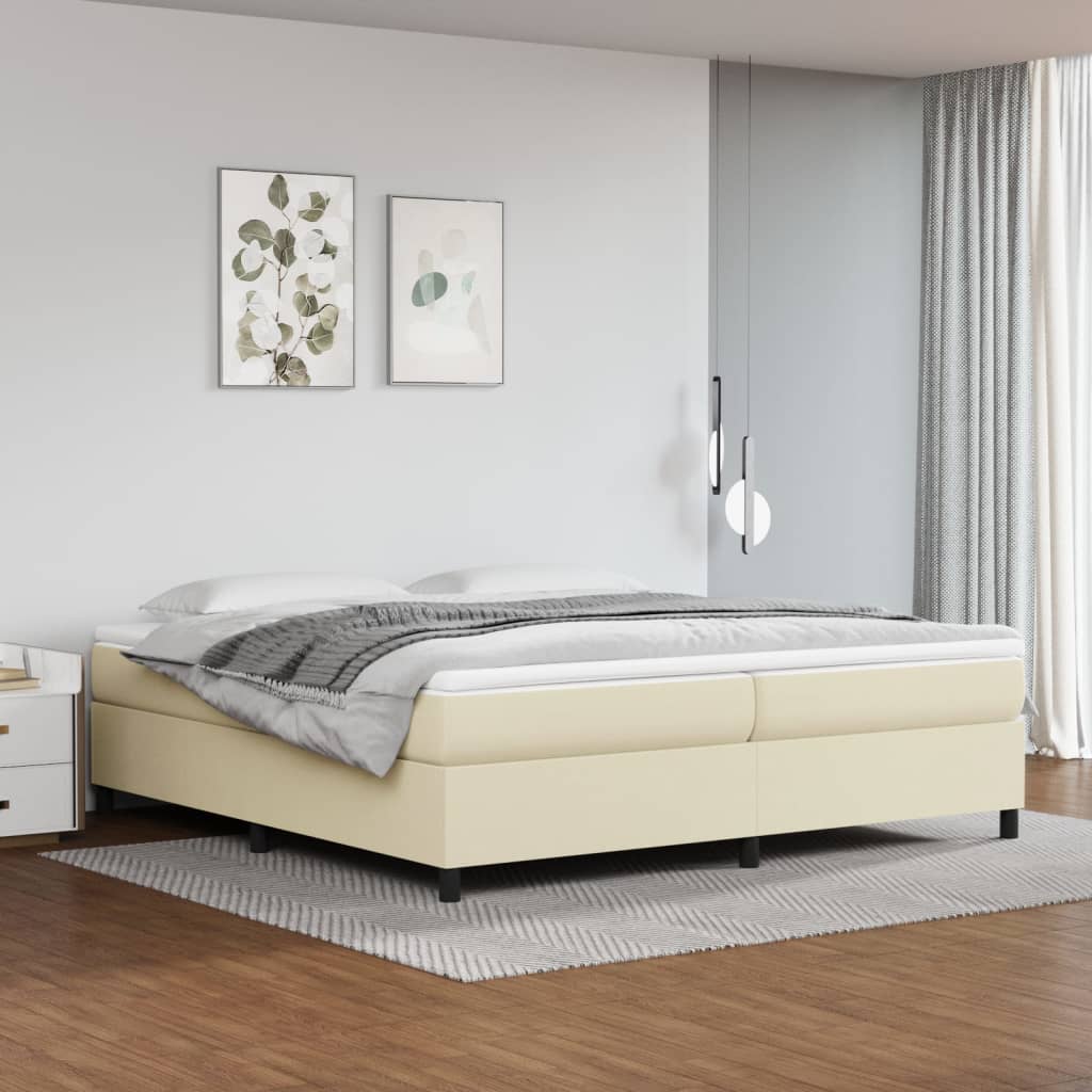 Struttura Letto A Rete A Molle In Similpelle Crema