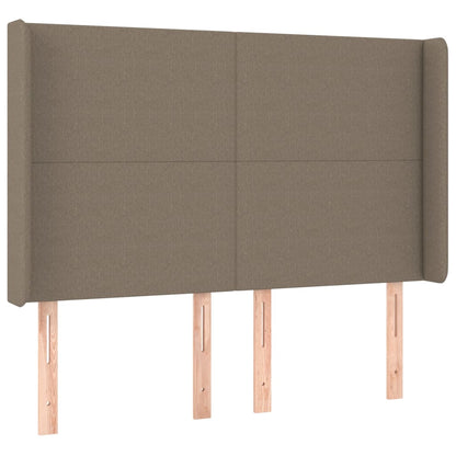 Letto A Molle Con Materasso E Led Tortora In Tessuto Talpa