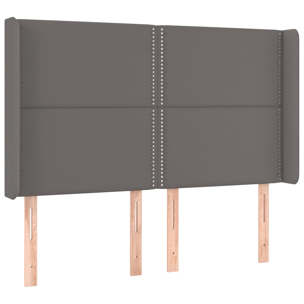 Giroletto Molle Con Materasso E Led 140X200Cm Similpelle Grigio
