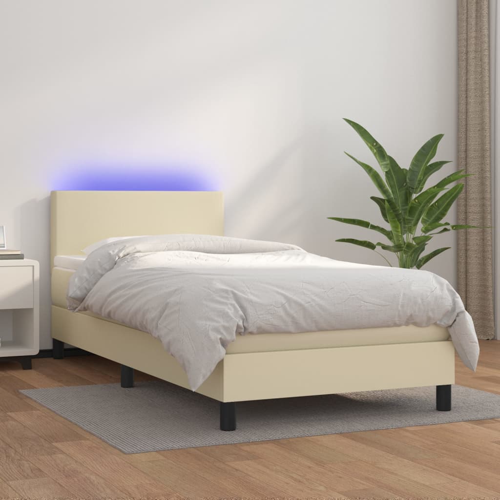 Giroletto Molle Con Materasso E Led 160X200Cm Similpelle