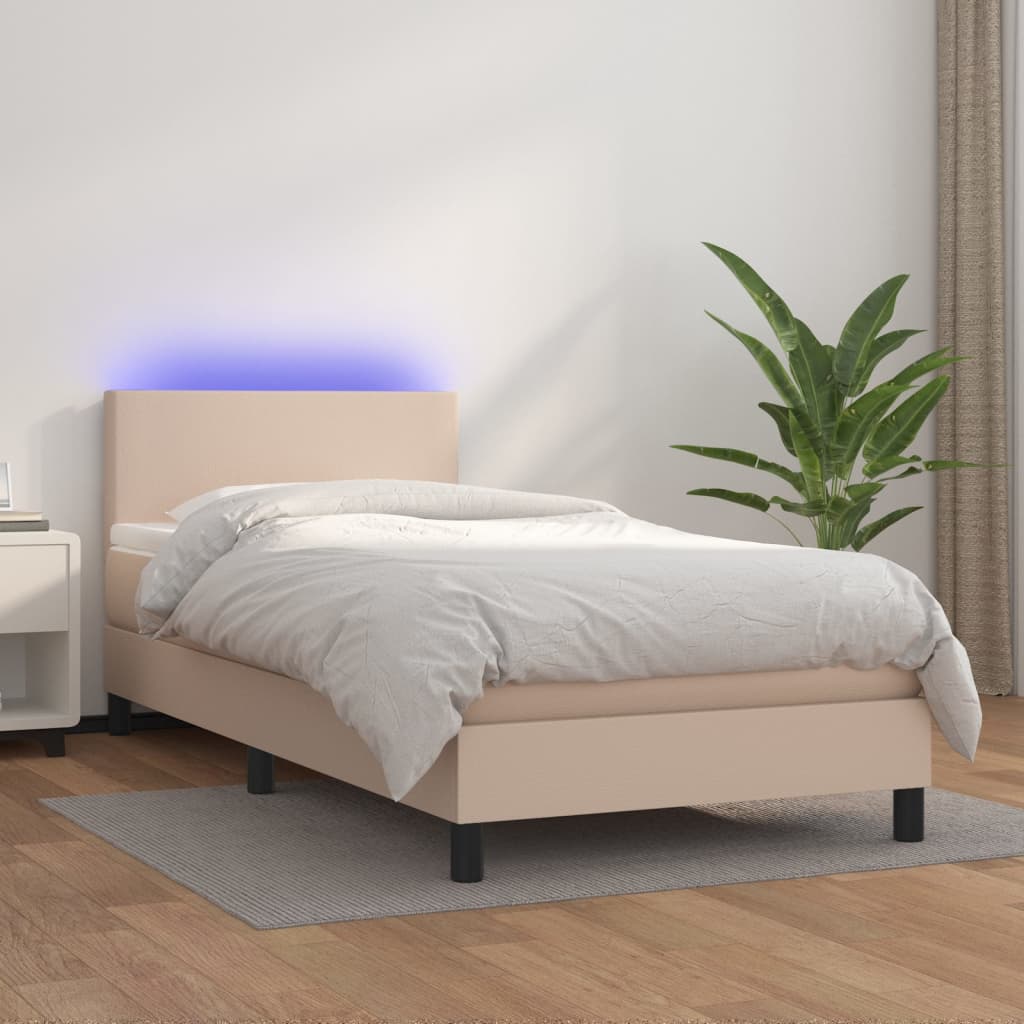Giroletto Molle Con Materasso E Led 160X200Cm Similpelle