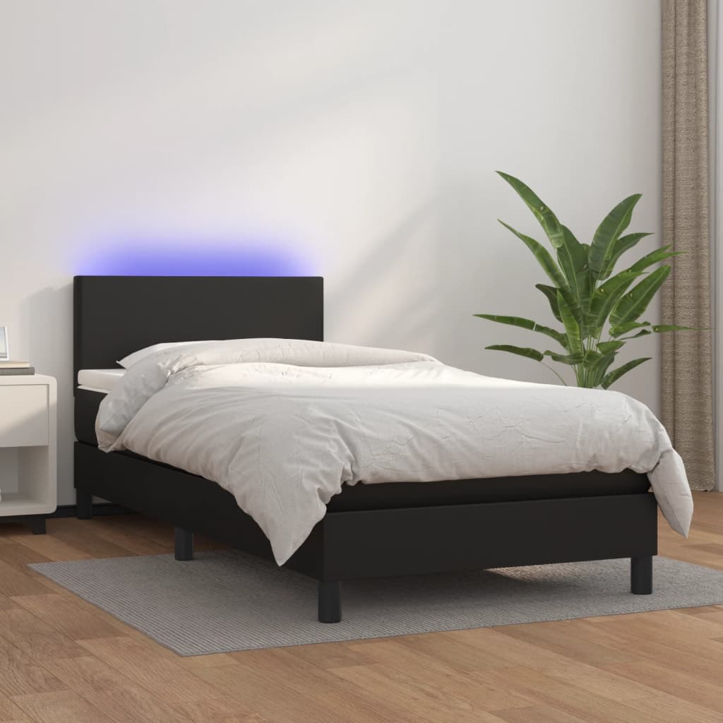 Giroletto Molle Con Materasso E Led 160X200Cm Similpelle