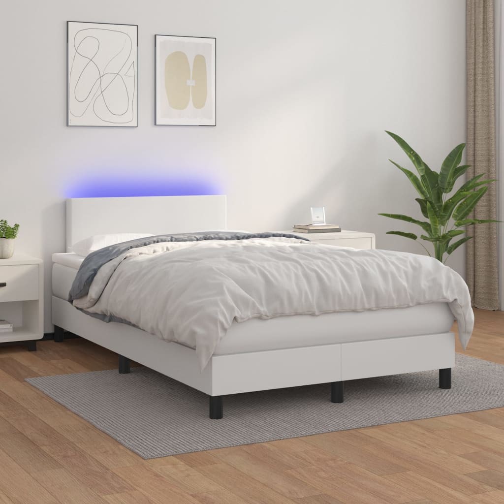 Giroletto Molle Con Materasso E Led 160X200Cm Similpelle