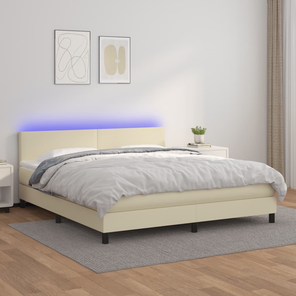 Giroletto Molle Con Materasso E Led 160X200Cm Similpelle