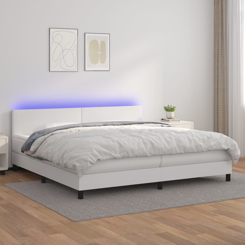 Giroletto Molle Con Materasso E Led 160X200Cm Similpelle
