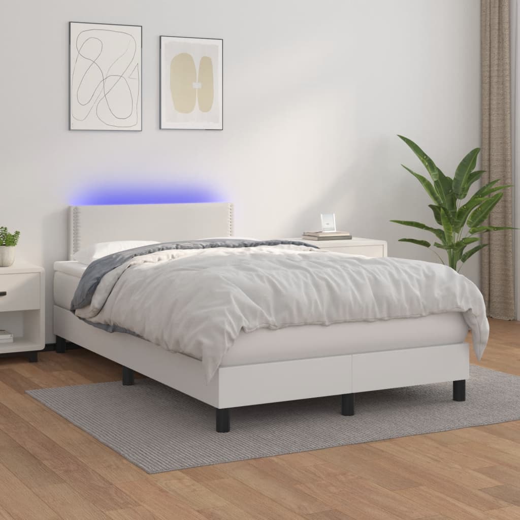 Giroletto Molle Con Materasso E Led 160X200Cm Similpelle