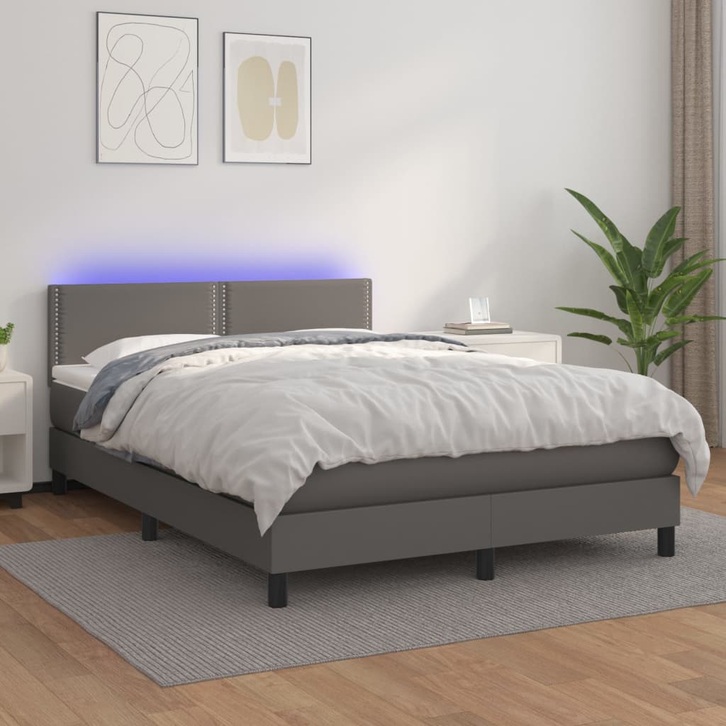 Giroletto Molle Con Materasso E Led 160X200Cm Similpelle