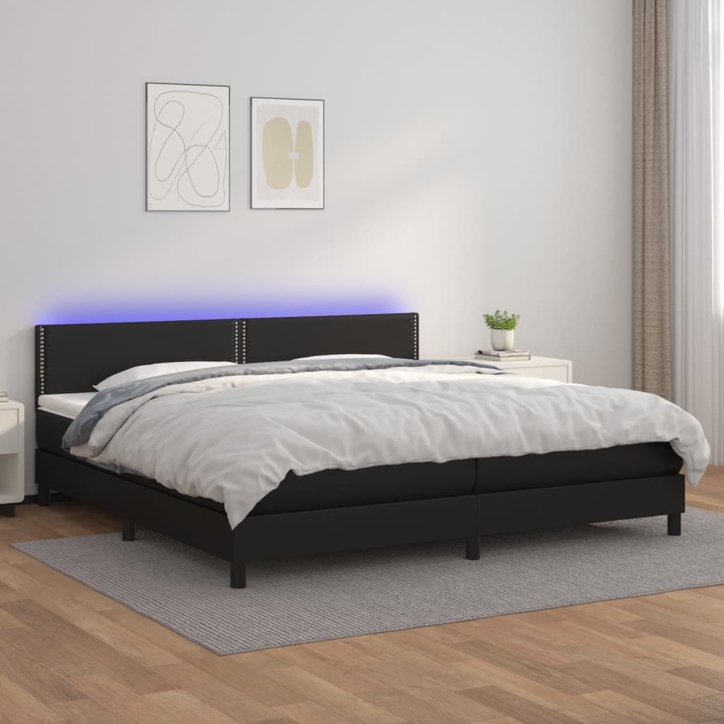 Giroletto Molle Con Materasso E Led 160X200Cm Similpelle