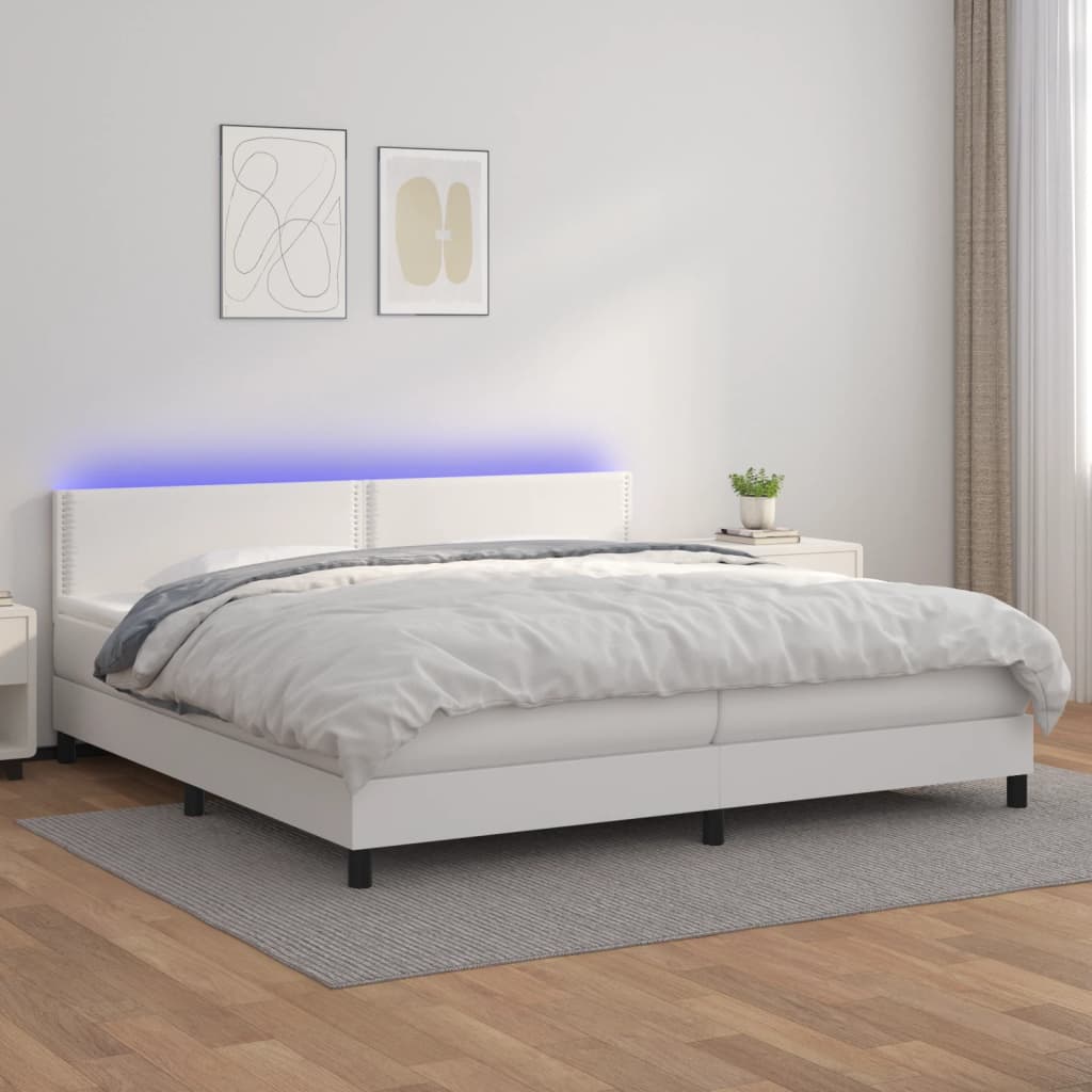 Giroletto Molle Con Materasso E Led 160X200Cm Similpelle
