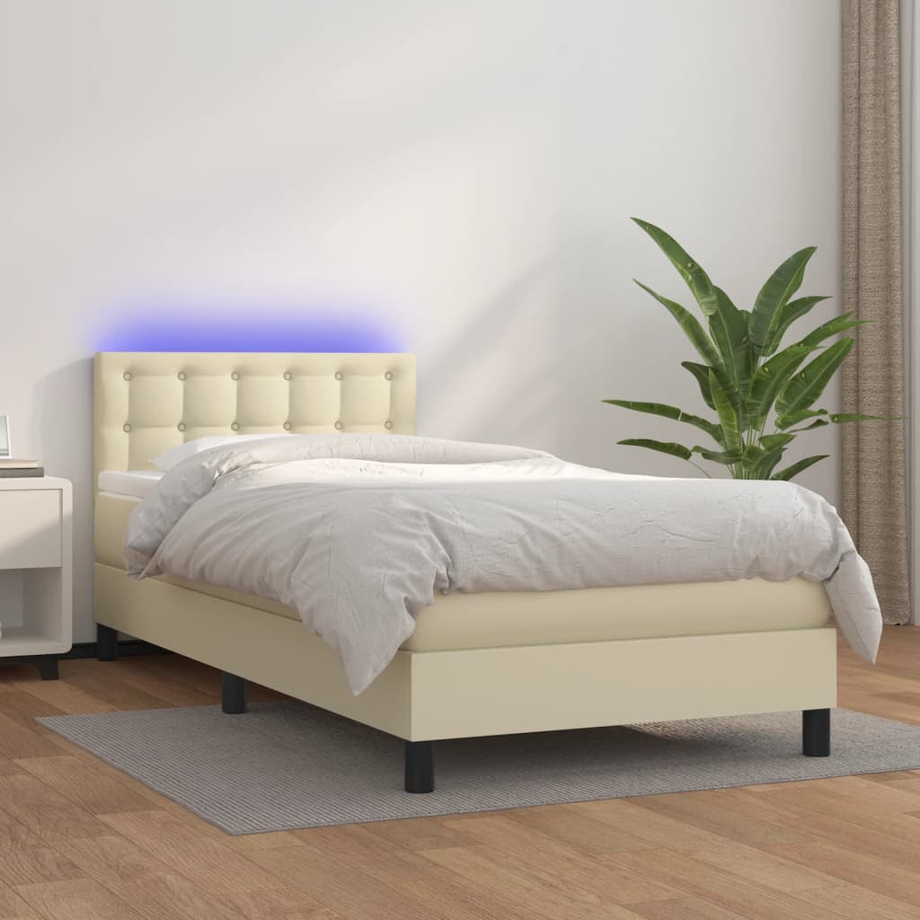 Giroletto Molle Con Materasso E Led 160X200Cm Similpelle