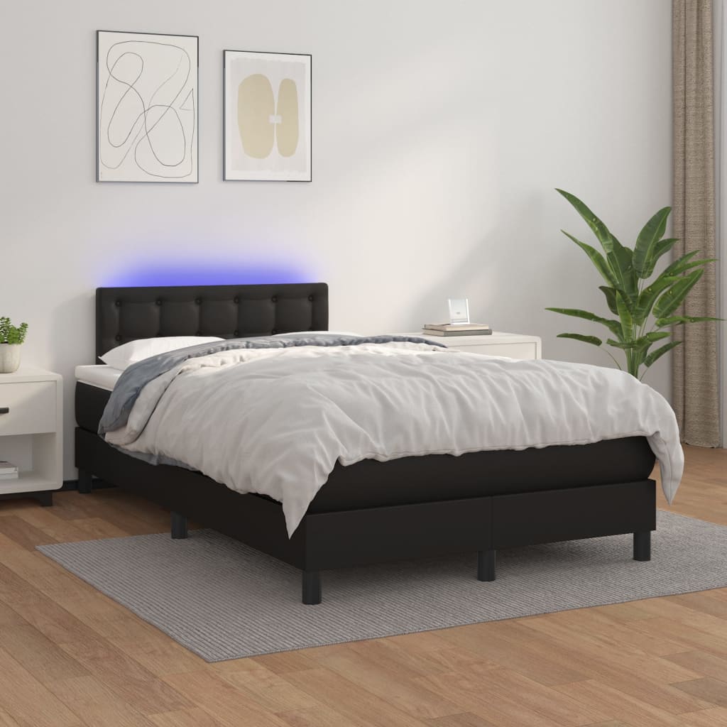 Giroletto Molle Con Materasso E Led 160X200Cm Similpelle