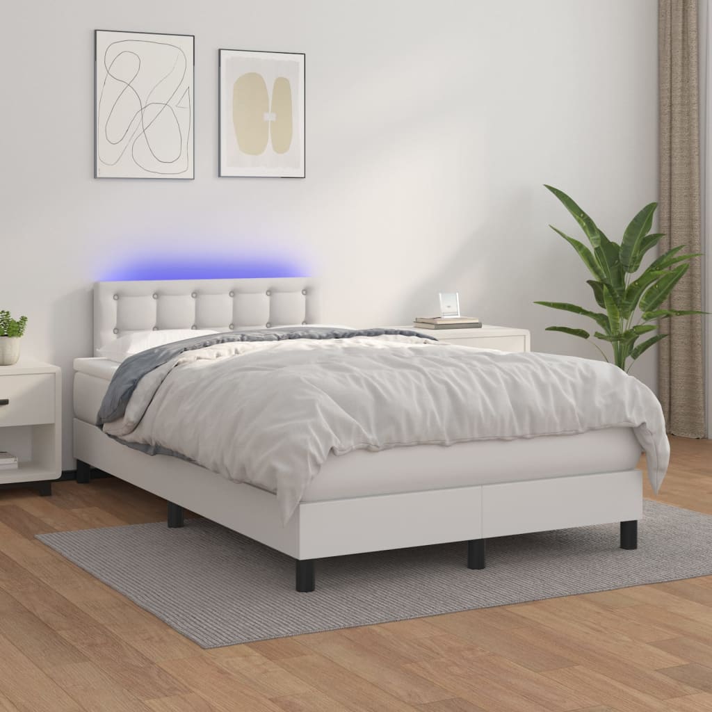 Giroletto Molle Con Materasso E Led 160X200Cm Similpelle