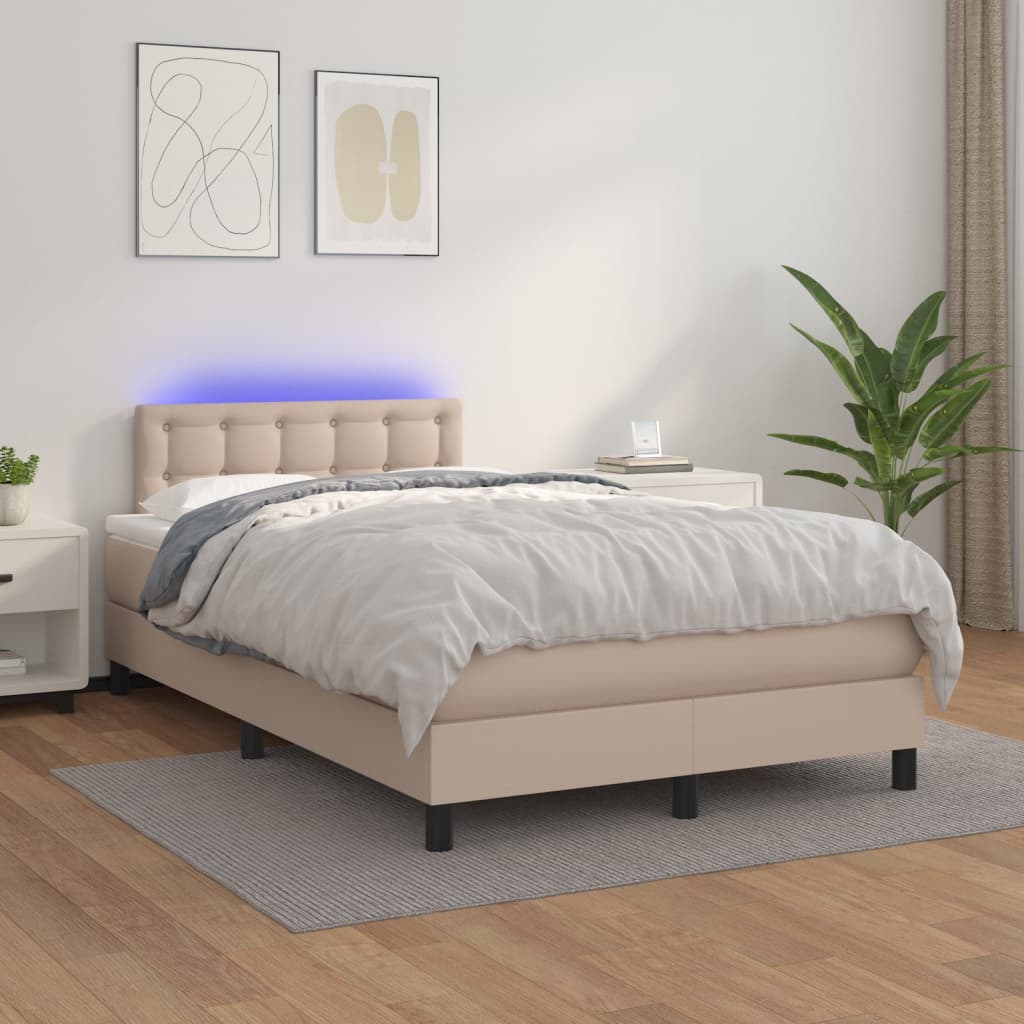 Giroletto Molle Con Materasso E Led 160X200Cm Similpelle