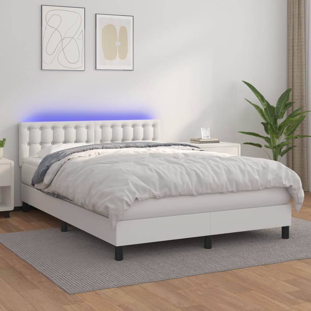 Giroletto Molle Con Materasso E Led 160X200Cm Similpelle