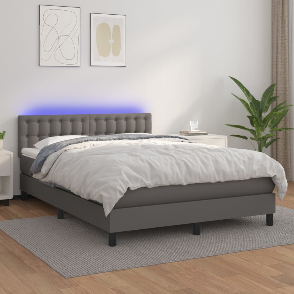 Giroletto Molle Con Materasso E Led 160X200Cm Similpelle