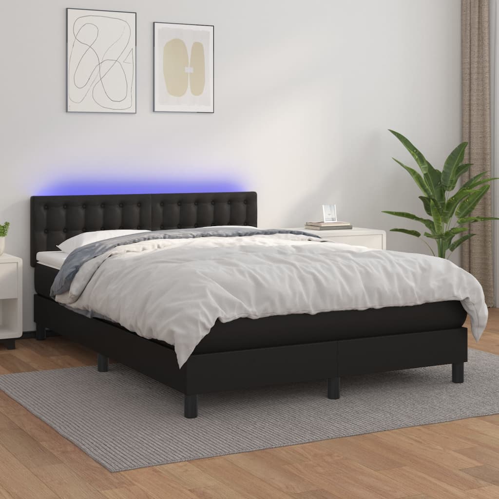 Giroletto Molle Con Materasso E Led 160X200Cm Similpelle
