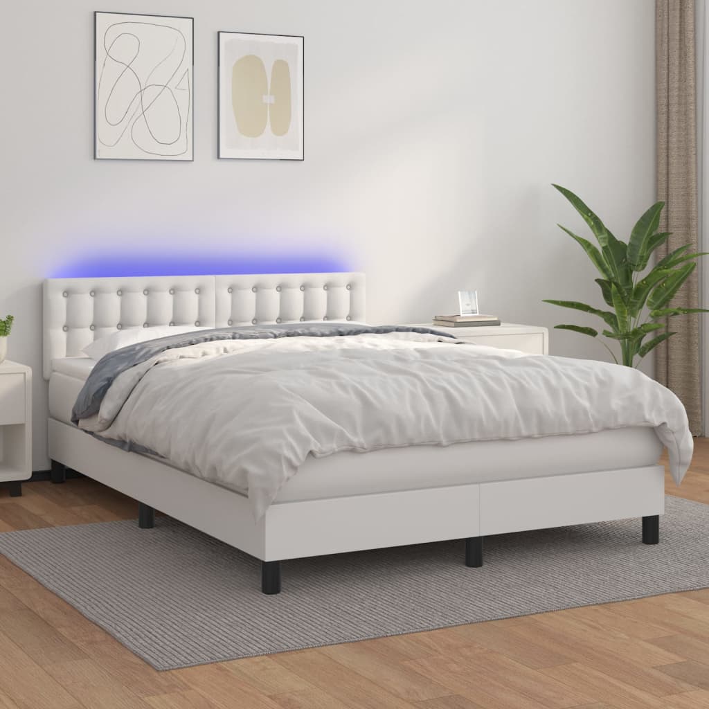 Giroletto Molle Con Materasso E Led 160X200Cm Similpelle