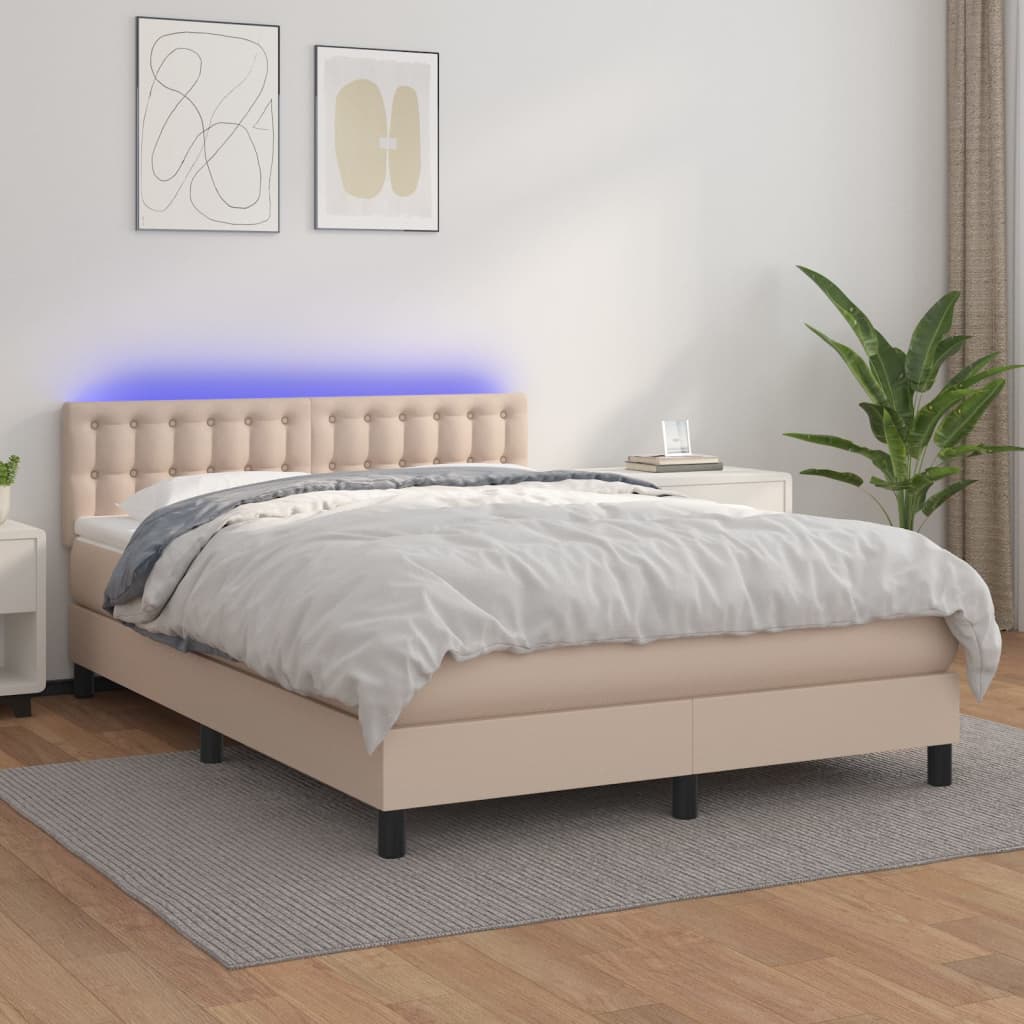 Giroletto Molle Con Materasso E Led 160X200Cm Similpelle