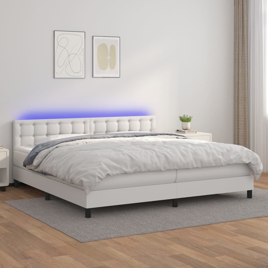 Giroletto Molle Con Materasso E Led 160X200Cm Similpelle