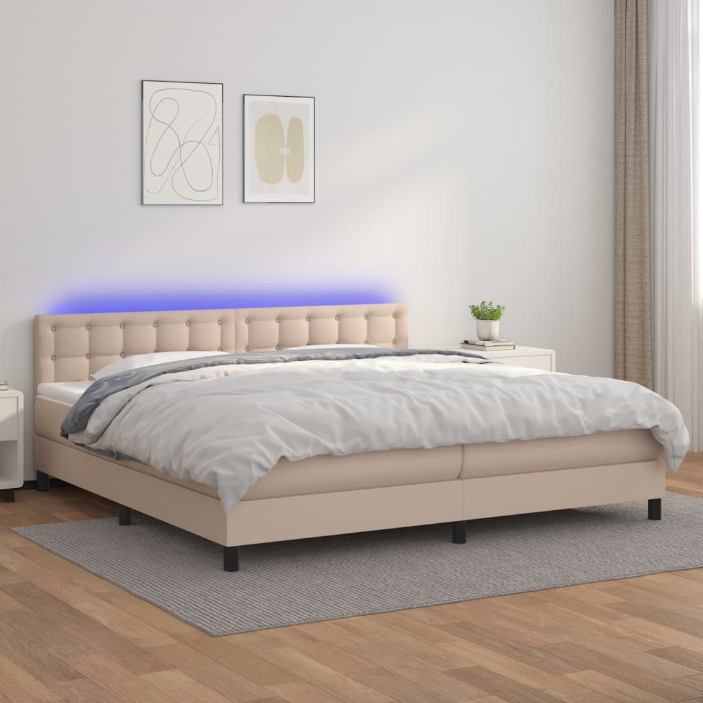Giroletto Molle Con Materasso E Led 160X200Cm Similpelle