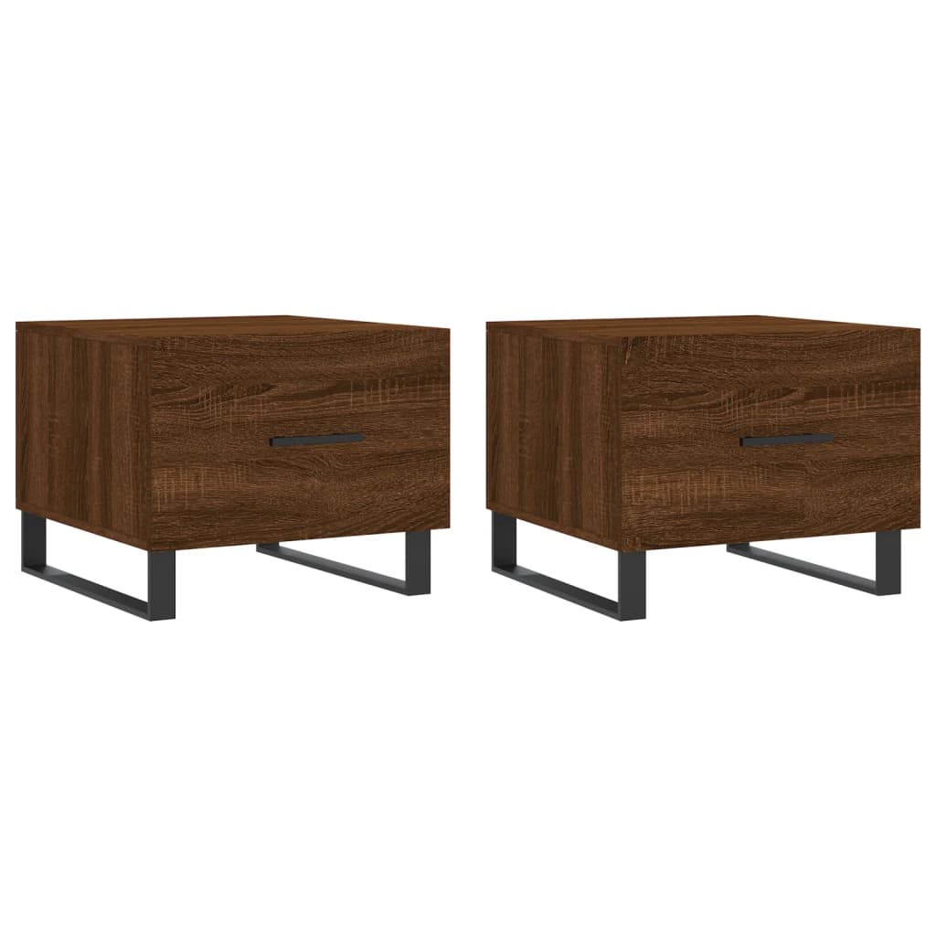 Tavolini Salotto 2 Pz 50X50X40 Legno Multistrato