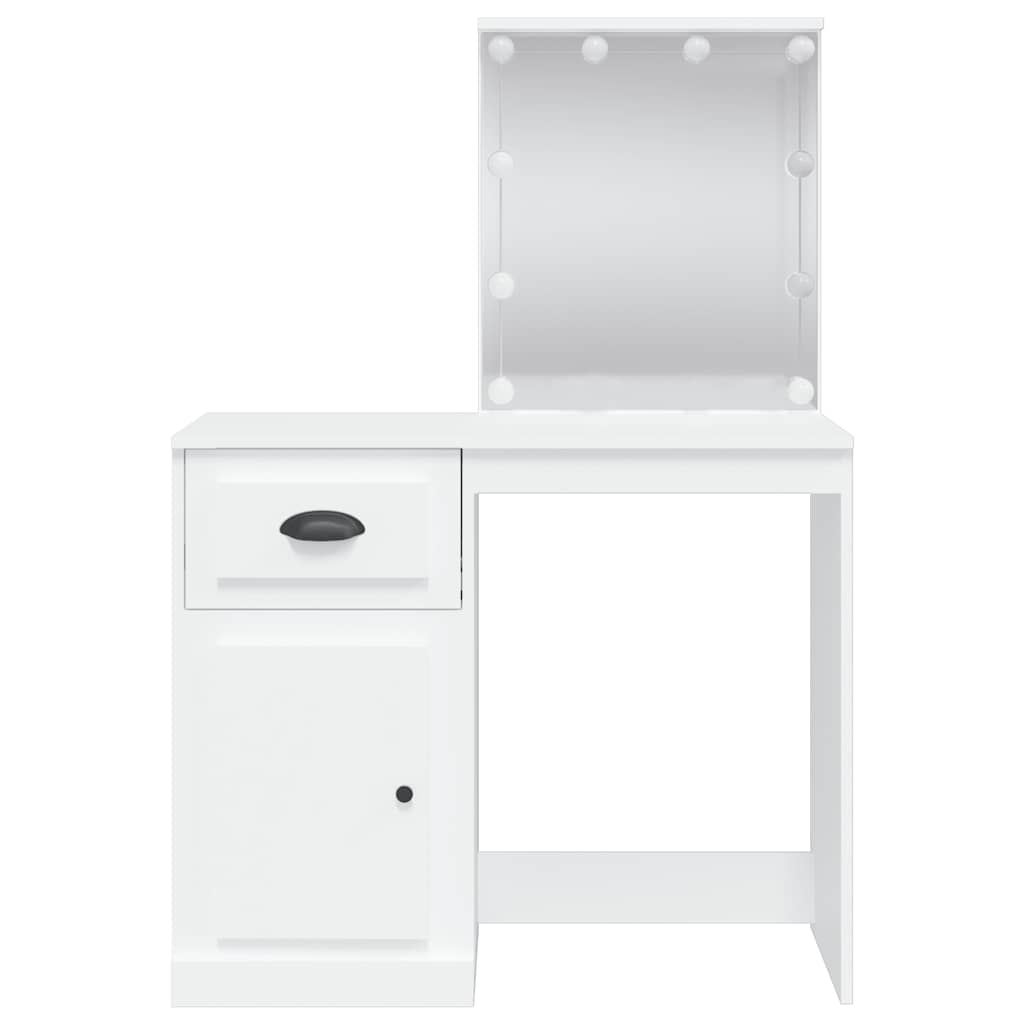 Toeletta Con Luci Led Bianca 90X42X132,5 Cm