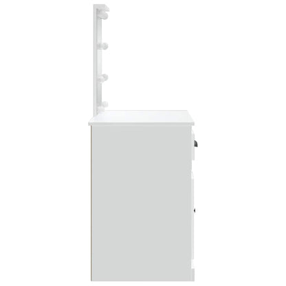 Toeletta Con Luci Led Bianca 90X42X132,5 Cm