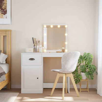 Toeletta Con Luci Led Bianca 90X42X132,5 Cm