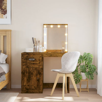Toeletta Con Luci Led Bianca 90X42X132,5 Cm