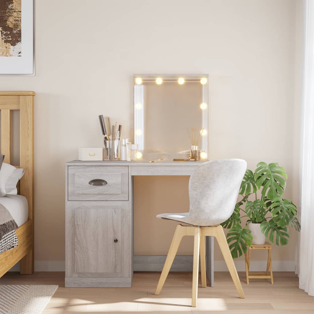 Toeletta Con Luci Led Bianca 90X42X132,5 Cm