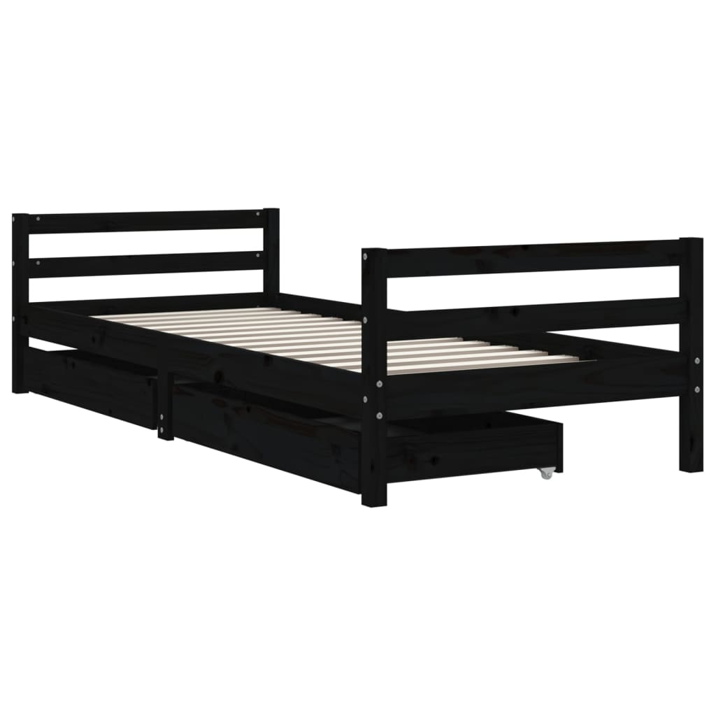 Giroletto Bambini Con Cassetti 80X200Cm Massello Di Pino