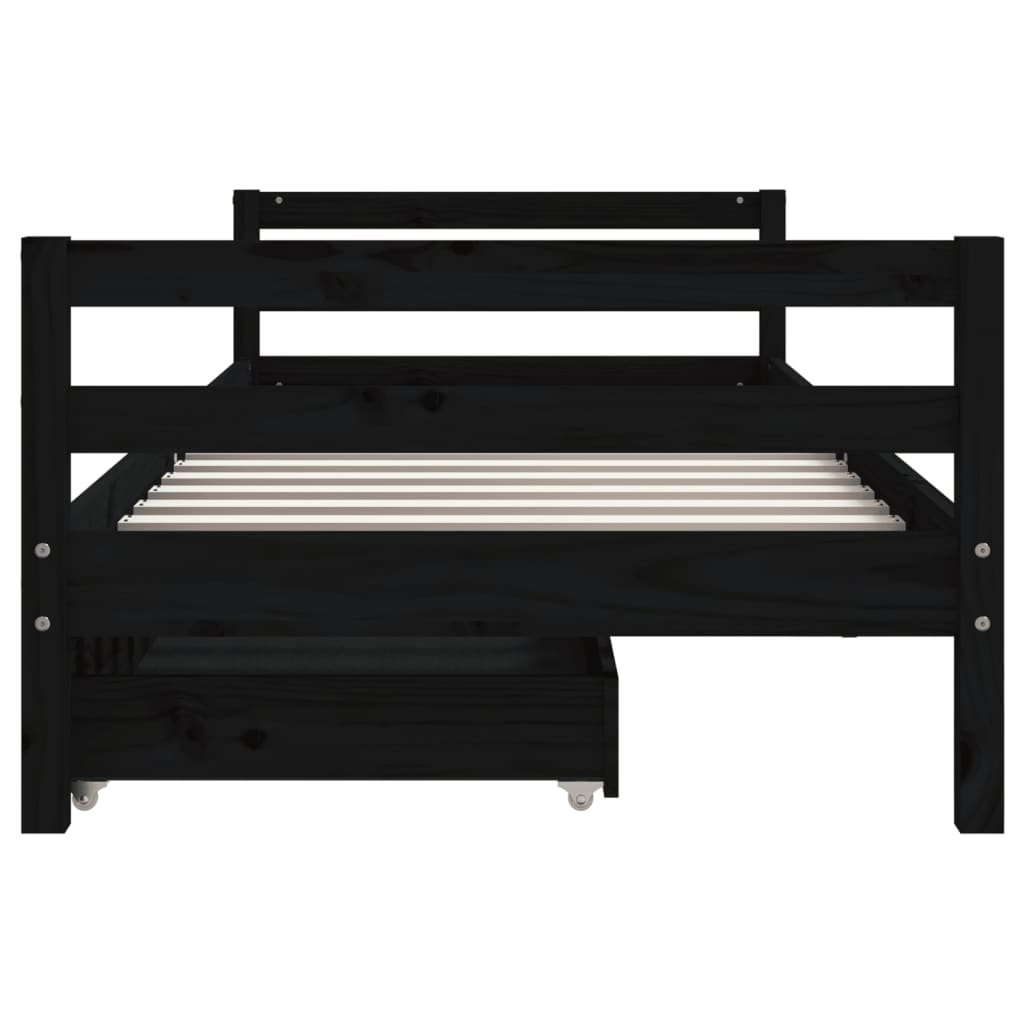 Giroletto Bambini Con Cassetti 80X200Cm Massello Di Pino