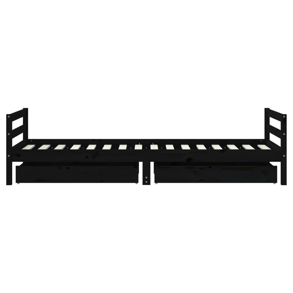 Giroletto Bambini Con Cassetti 80X200Cm Massello Di Pino