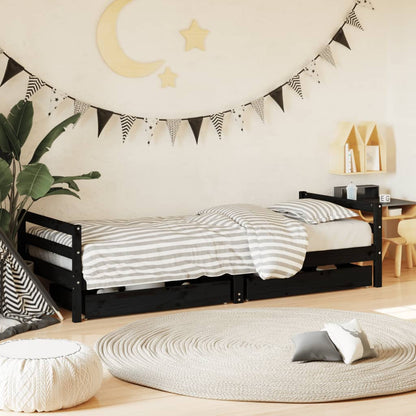 Giroletto Bambini Con Cassetti 80X200Cm Massello Di Pino