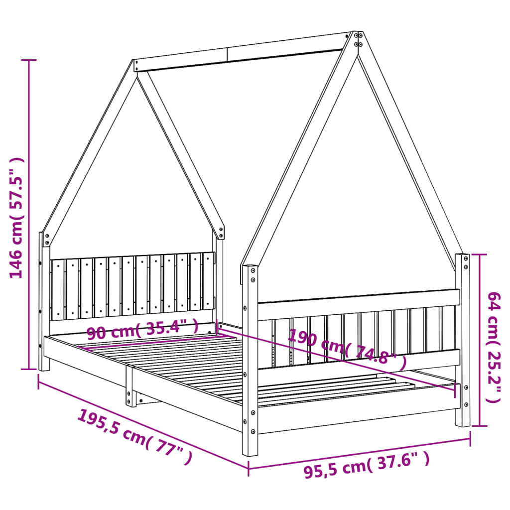 Giroletto Per Bambini In Legno Massello Di Pino