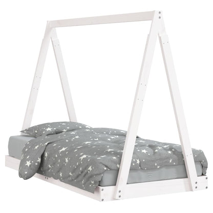 Giroletto Per Bambini Bianco 80X160Cm In Legno Massello Di Pino