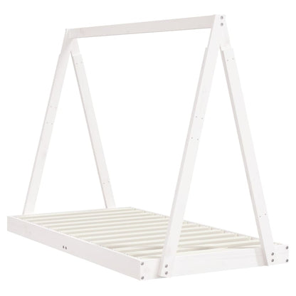 Giroletto Per Bambini Bianco 80X160Cm In Legno Massello Di Pino