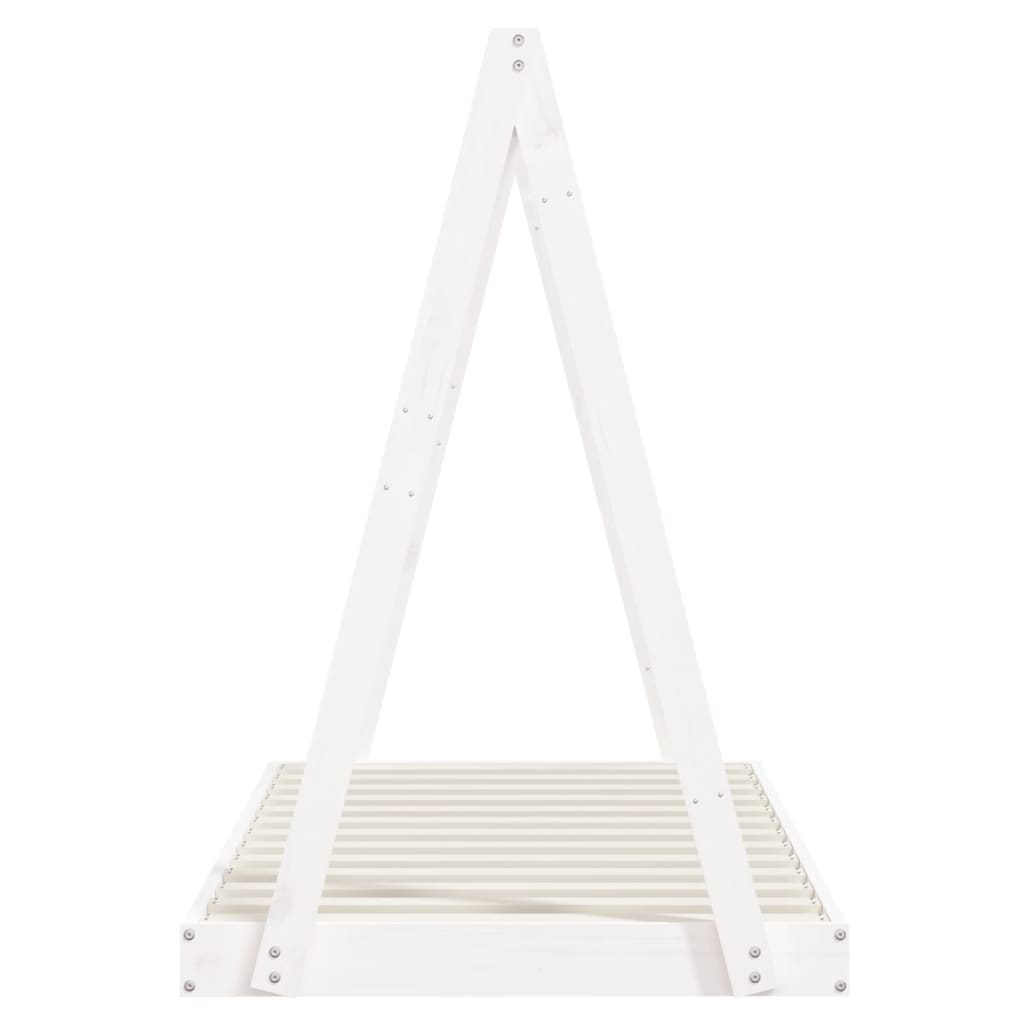 Giroletto Per Bambini Bianco 80X160Cm In Legno Massello Di Pino