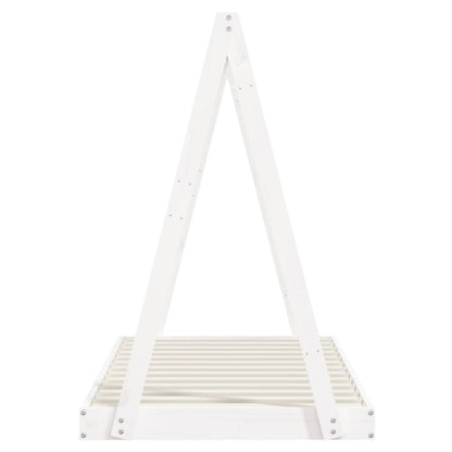 Giroletto Per Bambini Bianco 80X160Cm In Legno Massello Di Pino