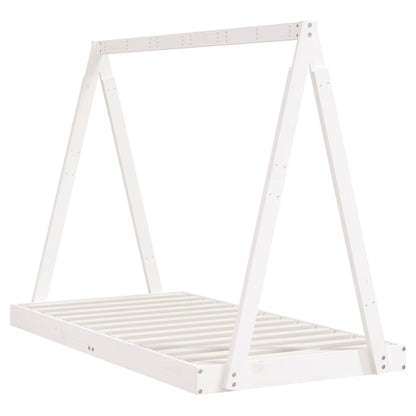 Giroletto Per Bambini Bianco 80X160Cm In Legno Massello Di Pino