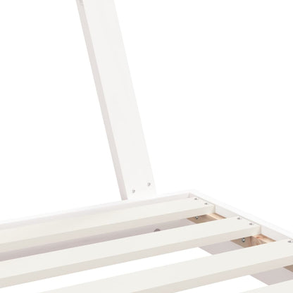 Giroletto Per Bambini Bianco 80X160Cm In Legno Massello Di Pino